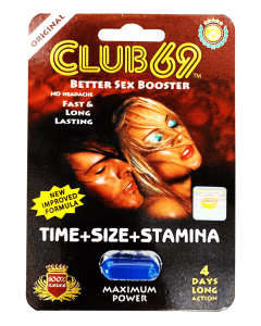 Club 69 Better Sex Booster 1250mg 4 Days Long Action for Men Sex 24 Pills Retail Box