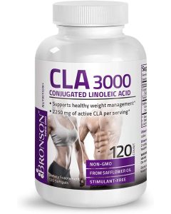 CLA 3000 Conjugated Linoleic Acid 120 Softgels Non GMO front