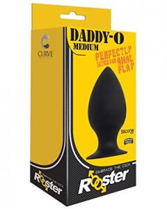 Rooster Daddy-O Medium Silicone Butt Plug Black