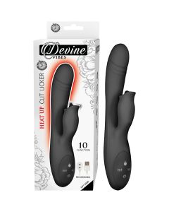 Devine Vibes Heat Up Clit Licker Black