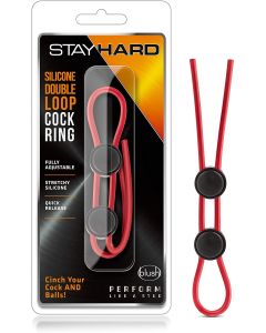 Stay Hard Red Silicone Double Loop
