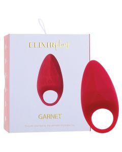 Cock Ring Elixir Play Garnet Rechargeable Waterproof box solo