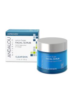 Clear Skin Lemon Sugar Facial Scrub 1.7 oz Andalou Naturals both
