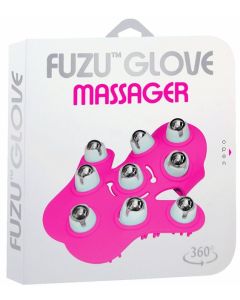 Fuzu Glove Massager Pink 360 Rotating roller balls