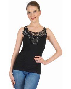 Lace Trim Seamless Tank Top GZ-3 WK Apparel Lingerie