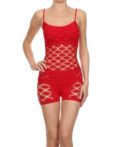 Lady's Seamless Underwear Set SML5003 White And Red Yelete Group Lingerie