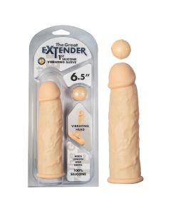The Great Extender 1st Silicone Vibrating Sleeve 6.5 Flesh
