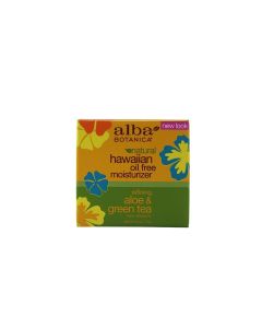 Hawaiian Oil Free Moisturizer Aloe Green Tea 3 oz Alba Botanica box