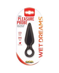 Mini Pleasure Probe Vibrating 1 Speed Black Wet Dreams
