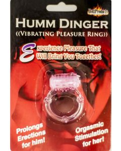 Humm Dinger Penis Vibrating Pleasure Ring With Clitoris Stimulator