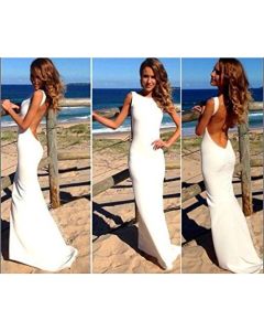 Women Long Sexy Backless Bodycon Sleeveless Evening Cocktail Prom Party Dress