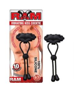 RAM Silicone Vibrating Kiss Cocktie 5.25in Waterproof