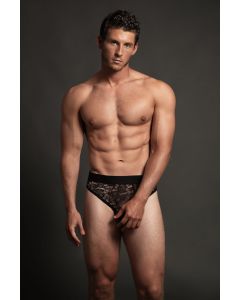 Luca Men's Full Lace Brief Mid Rise
