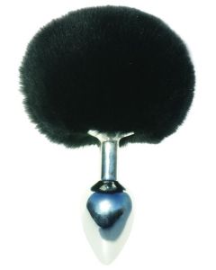 rabbit fur metal bunny butt plug