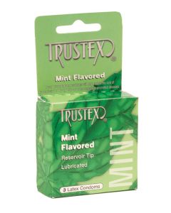 Trustex Mint Flavored 3 Lubricated Latex Condoms 