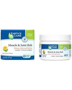 Muscle Joint Rub 2.5 Oz For Bruises Aches Strains Earth's Care