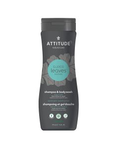 Attitude Men 2 In 1 Shampoo Body Wash 16 Oz Vegan Scalp Care