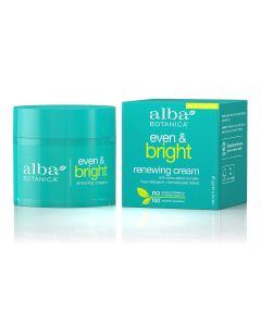 Even and Bright Renewing Night Cream 2 Oz Alba Botanica box