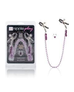 Purple Chain Nipple Clamps Cal Exotic