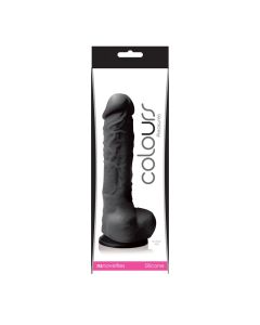 Colours Pleasures 5" Dildo Black Body Safe Silicone Suction Cup