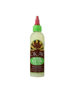 Bottle of OKAY Aloe Vera Oil for Hair