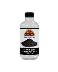 OKAY Pure Black Seed Essential Oil Front View Bottle
