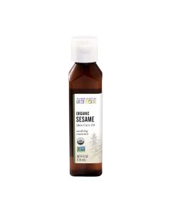 Bottle of organic sesame skin care oil