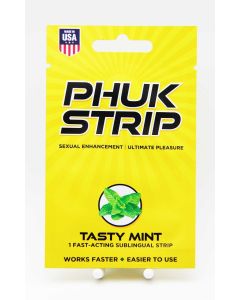 Phuk Strip Tasty Mint front view male enhancement strip made in USA