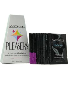 Wicked Pleasers 10 Lubricant Packettes .10 fl. oz Each