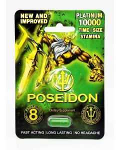 Poseidon Platinum Pill Green 10000 Sexual Supplement Capsule