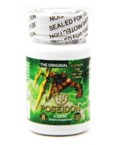 Poseidon Platinum Green 3500mg Male Supplement 6 Pills Bottle