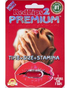 Red Lips 2 Premium Improved Fomula 1250mg Genuine Natural Enahncement for Men Pill