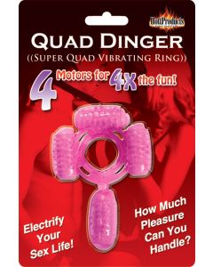Quad Dinger Super Quad Vibrating Ring 4 Motor for 4X The Fun Toy 
