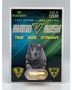 Rhino Rush 50 Solo 13500 Male Sexual Enhancer Capsule