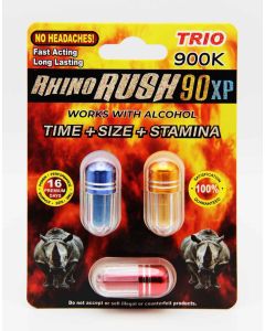 Rush 90XP Trio 900k Male Sexual Enhancer 3 Pills Pack