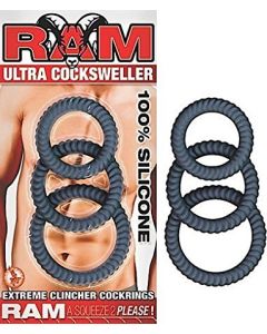 Ultra Cock Sweller Ring Silicone Black RAM