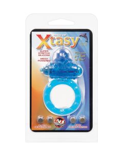 Ring of Xtasy Super Stretch Silicone Mega Powered Blue Dolphin Toy 