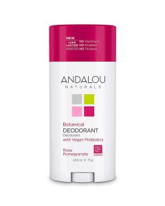 Rose Pomegranate Botanical Deodorant 2.65 Oz Vegan Andalou Naturals