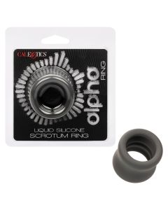 CalExotics Alpha Liquid Silicone Scrotum Cock Ring Sexual Enhancer box