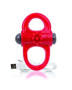 Charged Yoga Double Viberating Cock Ring Red ScreamingO