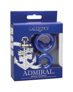 CalExotics Admiral Universal Silicone 3 Cock Ring Set box