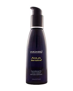 Wicked Aqua Sensitive Hypoallergenic Water Based Intimate Lubricant 4 oz