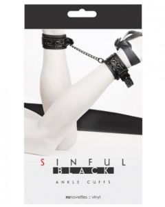 Sinful Black Ankle Cuffs by NS Novelties