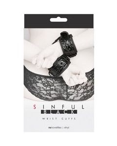 Sinful Black Wrist Cuffs by NS Novelties