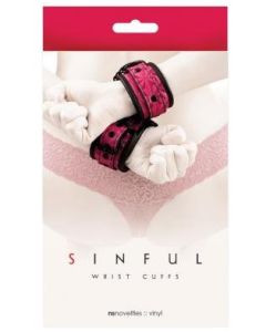 Sinful Red Wrist Cuffs by NS Novelties