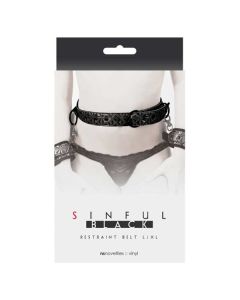 Sinful Black Restraint Belt L/XL by NS Novelties