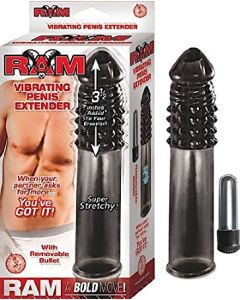 Vibrating Penis 3.5 Extender Smoke Ram