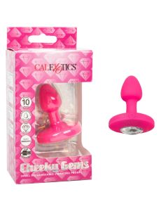 CalExotics Pink Cheeky Gems Rechargeable Vibrating Anal Probe Small box