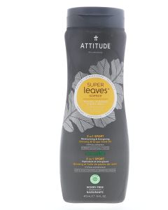 Attitude Men 2 In 1 Shampoo Body Wash Sport Energizing 16 Oz Vegan
