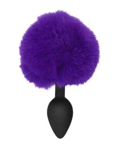 Silicone Bunny Butt Plug Purple
